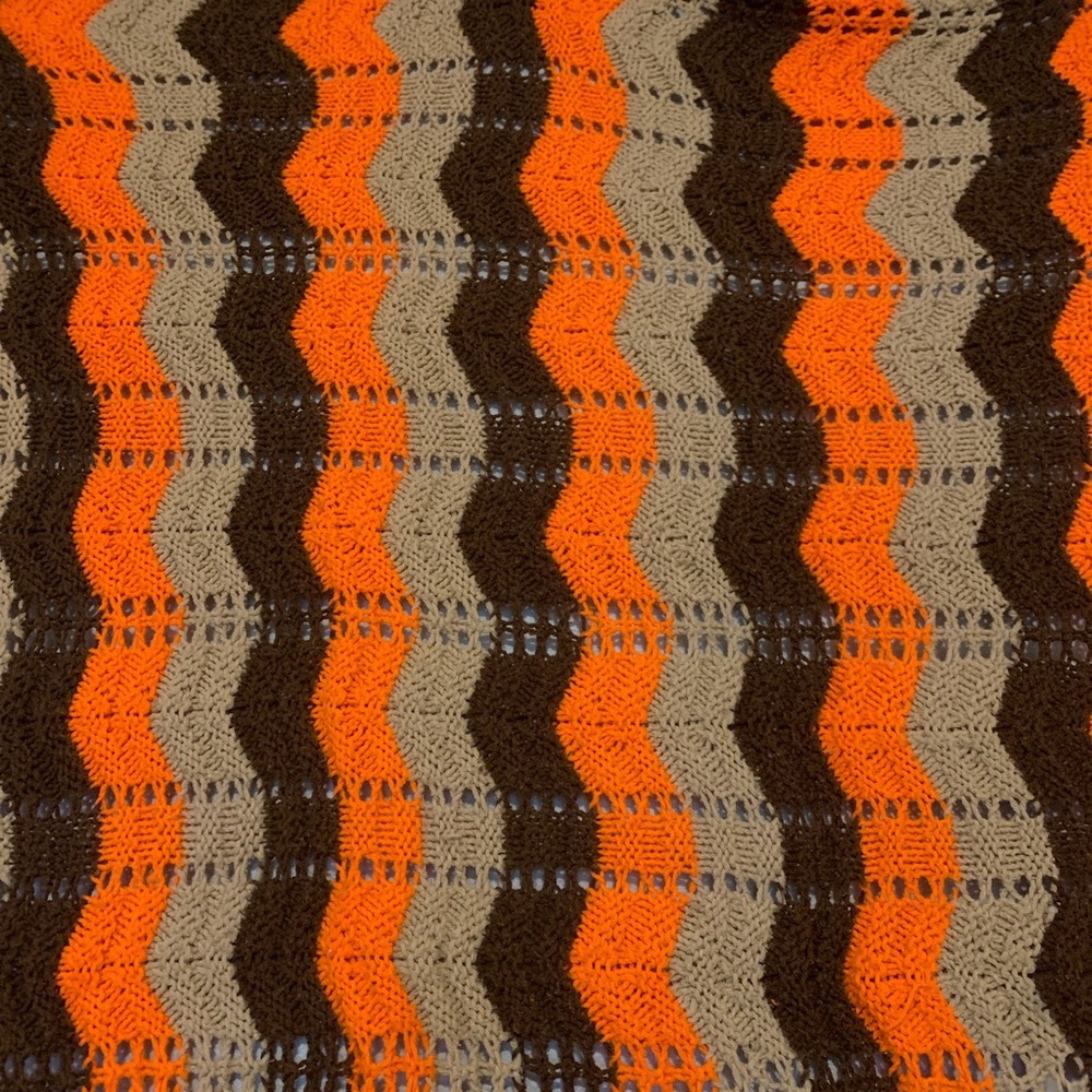 1970s vintage crochet blanket